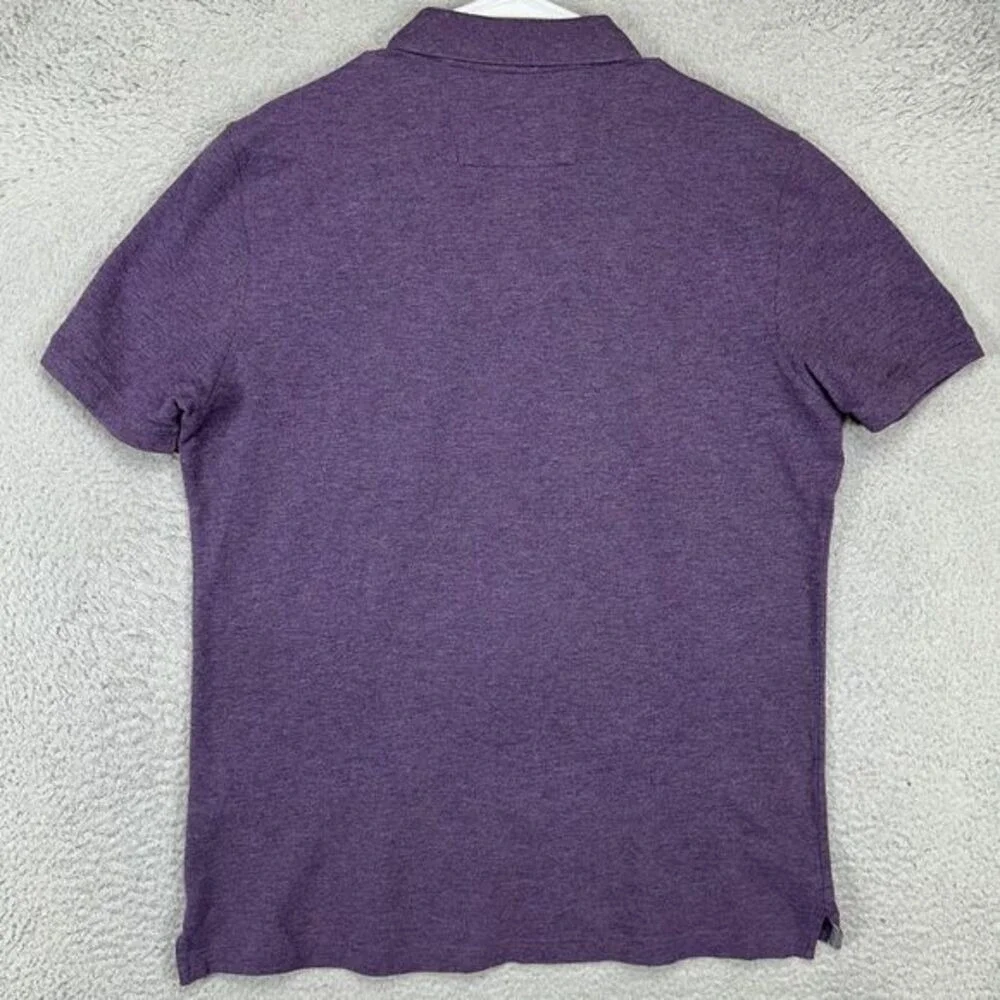 Banana Republic Polo Shirt Adult Large Purple Standard Fit Stretch Rugby Mens